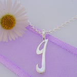 ALPHABET INITIAL CHARM STERLING SILVER 45CM NECKLACE LETTER i -NLET_SS_HR2992i