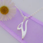 ALPHABET INITIAL CHARM STERLING SILVER 45CM NECKLACE LETTER V -NLET_SS_HR2992V