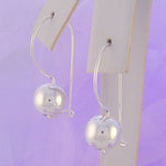 STERLING SILVER 9mm EUROBALL EARRINGS ER-SS-925-54-706-10212