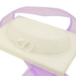 STERLING SILVER 18mm INFINITY SYMBOL DESIGN CHARM PENDANT BRACELET