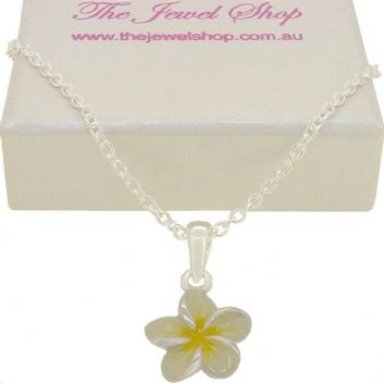 PASTICHE STERLING SILVER FRANGIPANI FLOWER CHARM NECKLACE