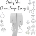 STERLING SILVER CHARMED SLEEPER EARRINGS