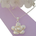 STERLING SILVER 19mm ROSE FLOWER CHARM NECKLACE -NLET-92554-706-7415