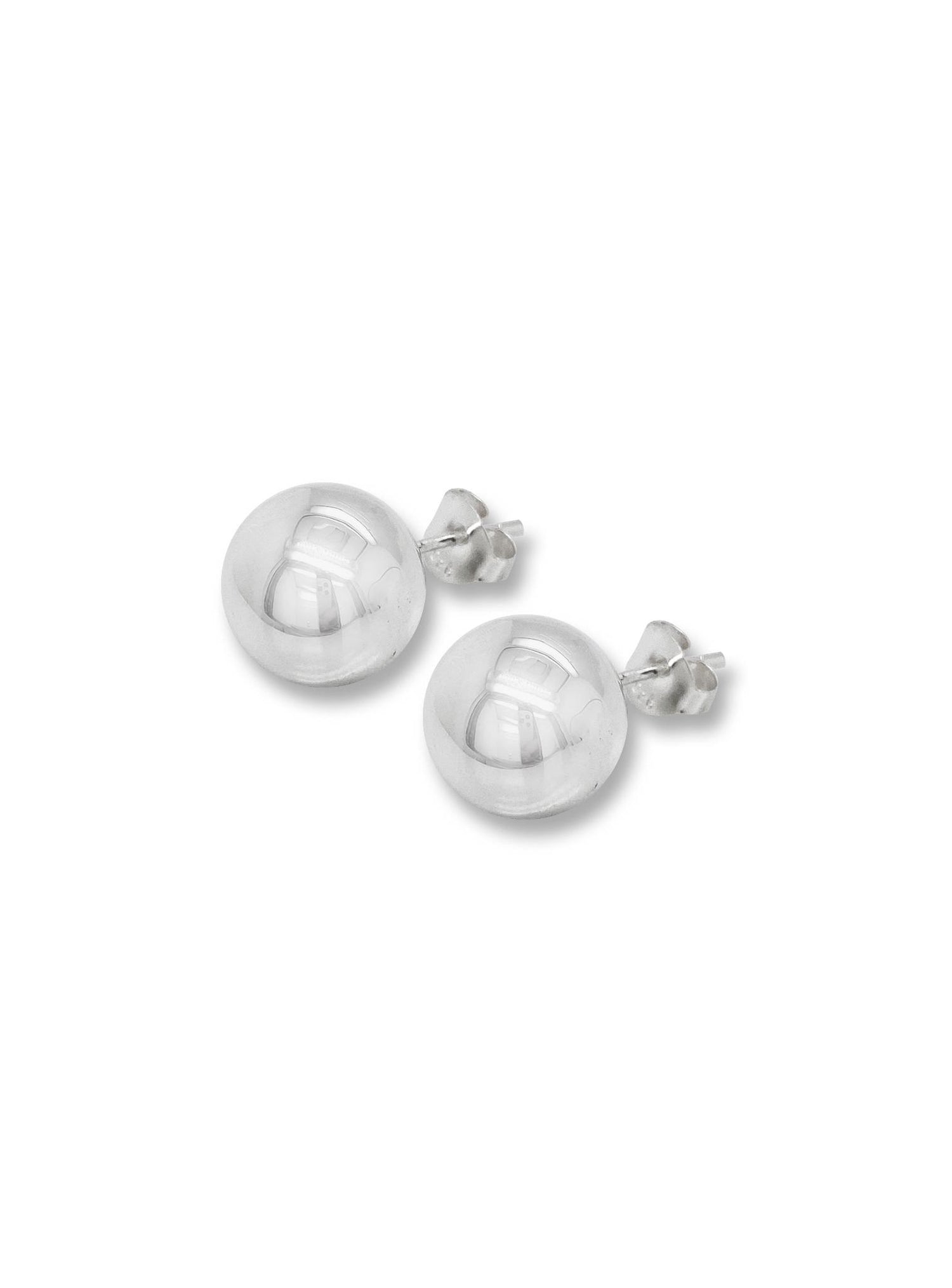Sterling Silver 12mm Large Ball Stud Earrings