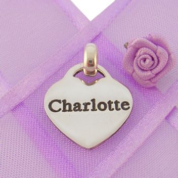 16mm PERSONALISED HEART NAME PENDANT -16mmH