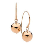 PASTICHE WOMENS ROSE GOLD STEEL BALL DROP EARRINGS E866RG