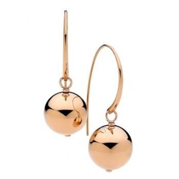 PASTICHE WOMENS ROSE GOLD STEEL BALL DROP EARRINGS E866RG
