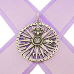 STERLING SILVER 28mm COMPASS CHARM PENDANT -CP-KB97-SS
