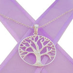STERLING SILVER 28mm TREE OF LIFE NECKLACE -NLET-925-54-706-10800-CA40