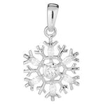 PASTICHE STERLING SILVER 17mm CZ SNOWFLAKE CHARM PENDANT NECKLACE P218CZ