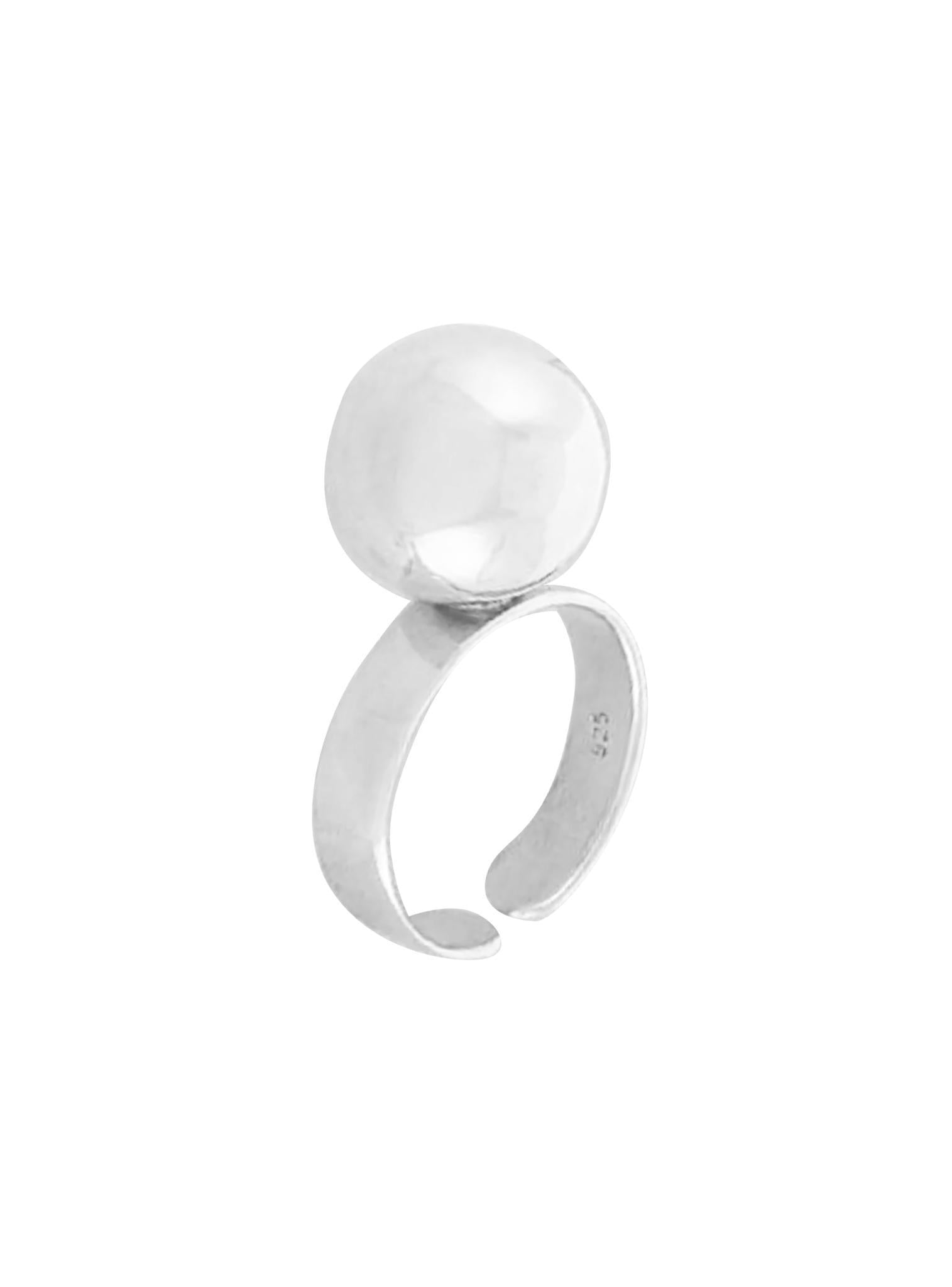 Sterling Silver 14mm Round Harmony Ball Ring