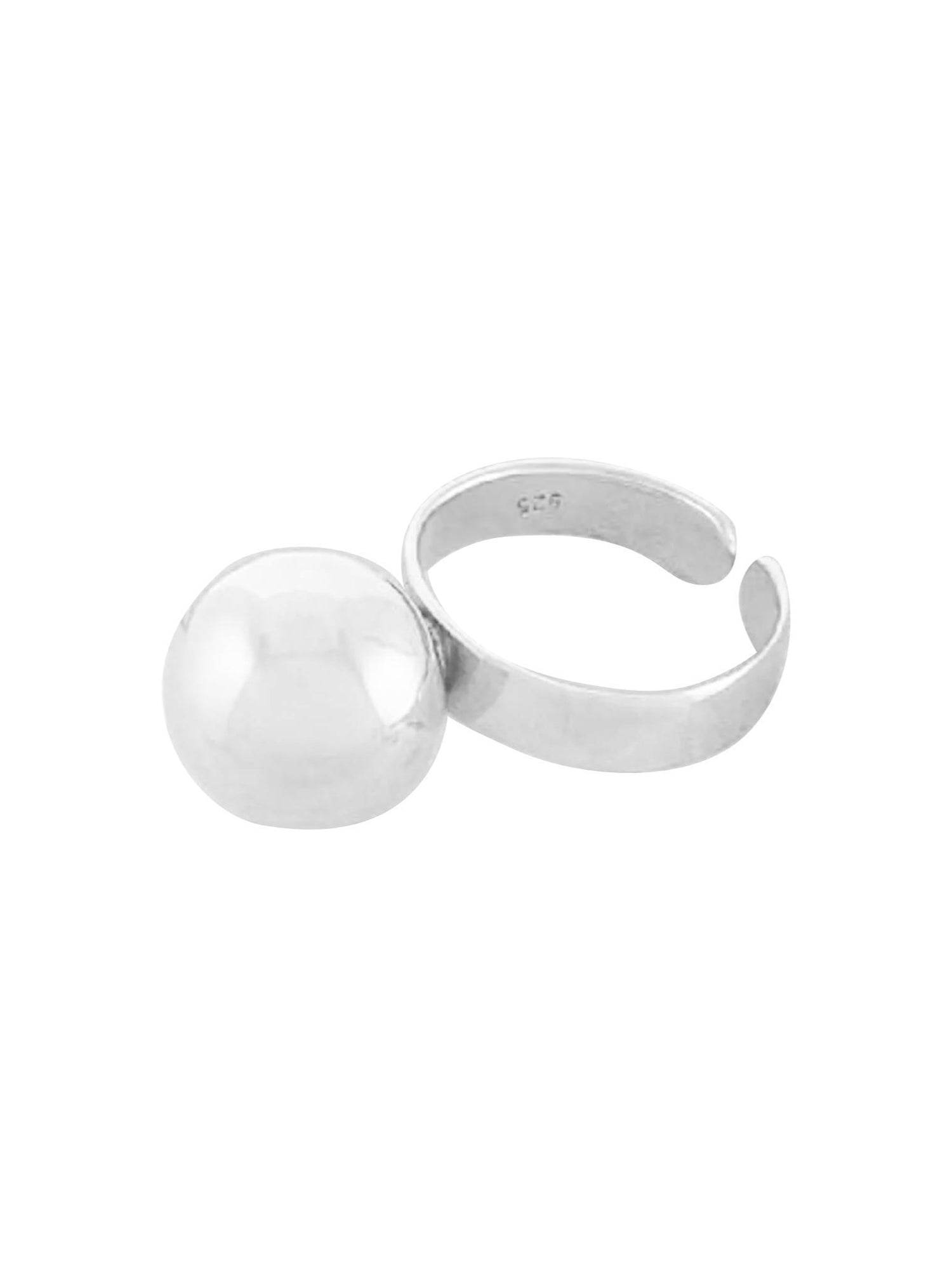 Sterling Silver 14mm Round Harmony Ball Ring