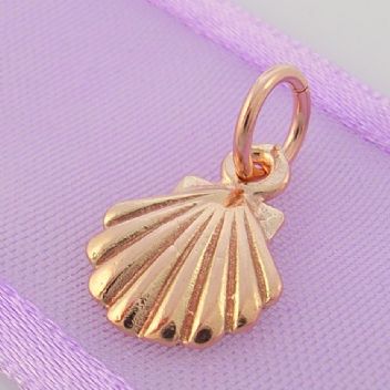 9CT ROSE GOLD 9mm SEA SHELL CHARM PENDANT -9R_HR101