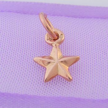 9CT ROSE GOLD TINY LITTLE 7mm STAR CHARM 9R_HR2588