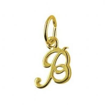 9CT SMALL ALPHABET INITIAL LETTER B CHARM -CP_9Y_HR1659B