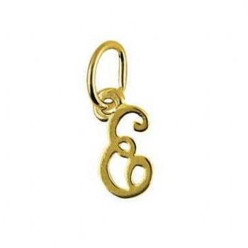 9CT SMALL ALPHABET INITIAL LETTER E CHARM -9ct_HR1659E