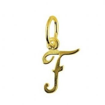 9CT SMALL ALPHABET INITIAL LETTER F CHARM -9ct_HR1659F