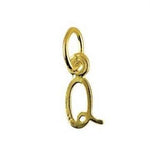9CT SMALL ALPHABET INITIAL LETTER Q CHARM -9ct_HR1659Q