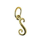 9CT SMALL ALPHABET INITIAL LETTER S CHARM -9ct_HR1659S