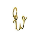 9CT SMALL ALPHABET INITIAL LETTER W CHARM -9ct_HR1659W