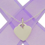 16mm PERSONALISED HEART NAME PENDANT NECKLACE -16mm x 19mm H-ca40