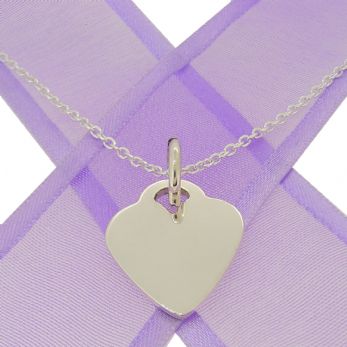 16mm PERSONALISED HEART NAME PENDANT NECKLACE -16mm x 19mm H-ca40