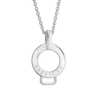 PASTICHE STERLING SILVER 18mm CHARM PENDANT ENHANCER DROP 75CM CABLE NECKLACE QJ002_75