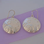 STERLING SILVER 25mm SEA LIFE EARRINGS 925-54-706-6699