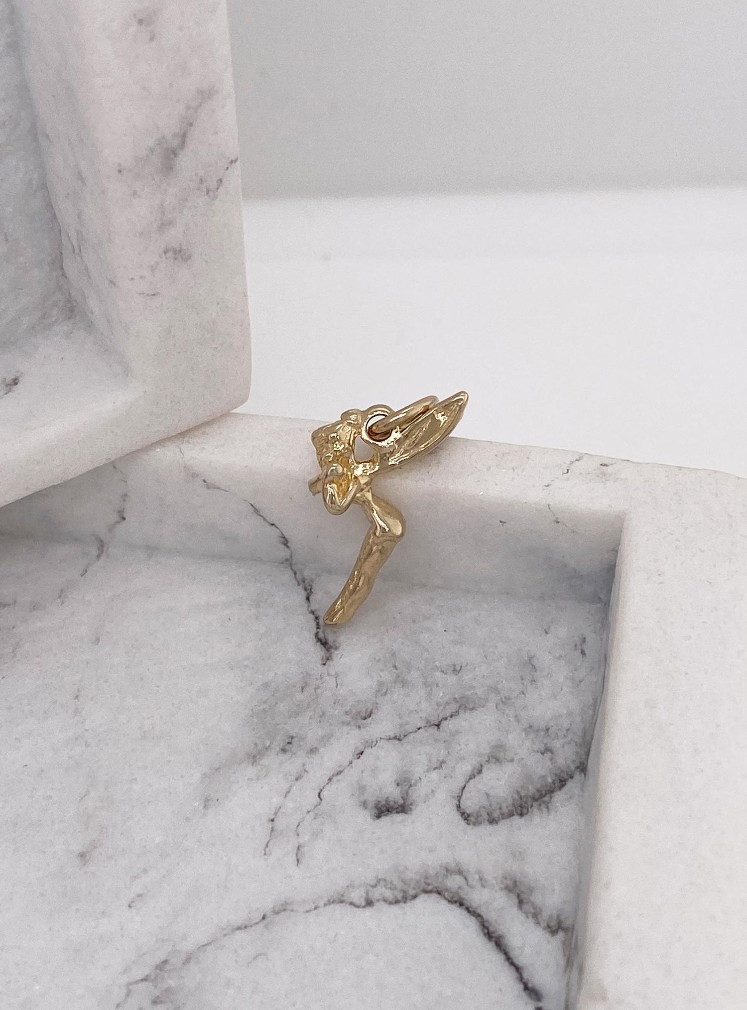 Tinkerbell Fairy Charm Pendant in 9ct Gold