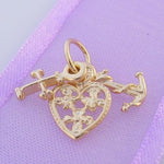 9CT GOLD FILIGREE FAITH HOPE and CHARITY CHARM PENDANT -9Y_HR521