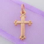 9CT ROSE GOLD 10mm x 18mm CROSS CHARM 9R_HR2392
