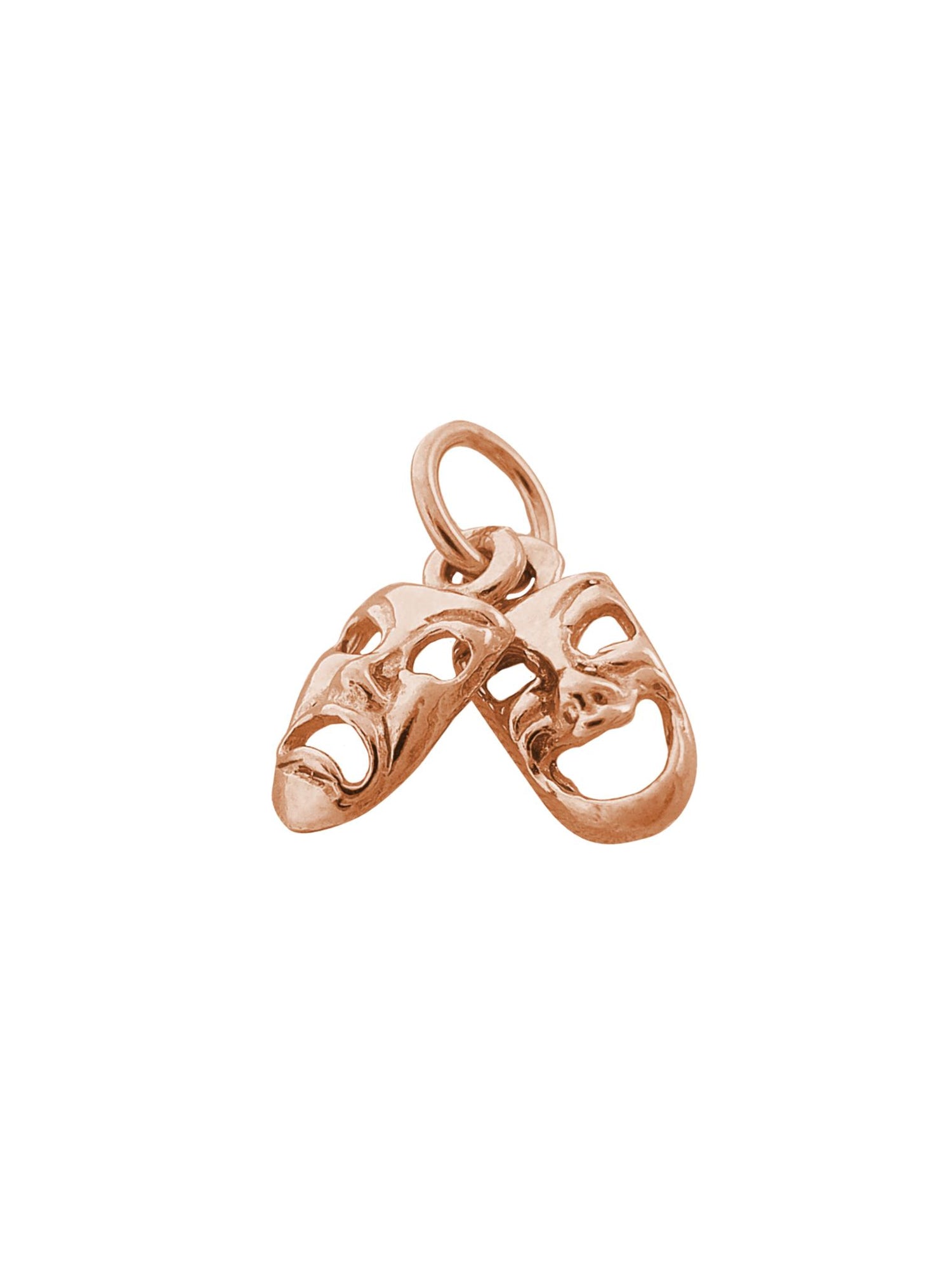 Drama Comedy and Tragedy Masks Charms in 9ct Rose Gold