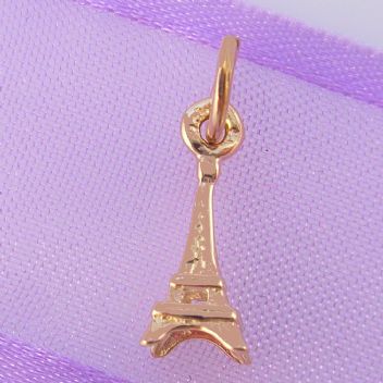 9CT ROSE GOLD SMALL 5mm X 13mm PARIS EIFFEL TOWER CHARM 9R_HR993