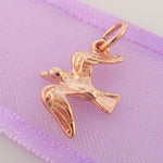 SOLID 9CT ROSE GOLD 15mm LOVEBIRD DOVE of PEACE CHARM 9R_HR48