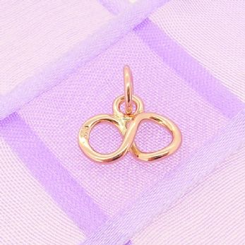 9CT ROSE GOLD 12mm INFINITY SYMBOL DESIGN CHARM