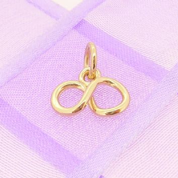 9CT YELLOW GOLD 12mm INFINITY SYMBOL DESIGN CHARM