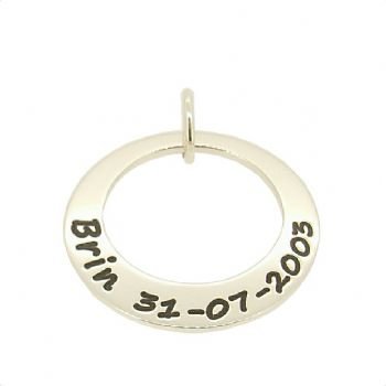 27mm CIRCLE OF LIFE PERSONALISED NAME PENDANT
