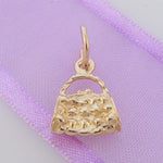 9SOLID 9CT GOLD 10mm x 13mm HANDBAG PURSE CHARM PENDANT -9Y_HR563