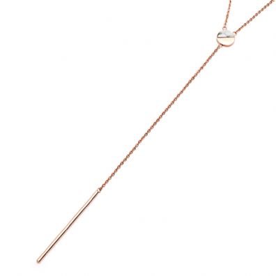Pastiche Moonglade Rose Gold Stainless Steel Necklace with Howlite
