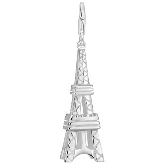 PASTICHE STERLING SILVER 50mm EIFFEL TOWER HOOKED ON CLIP CHARM PENDANT QC088