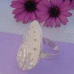STERLING SILVER 30mm SEA LIFE RING SIZE P 925-54-706-6654
