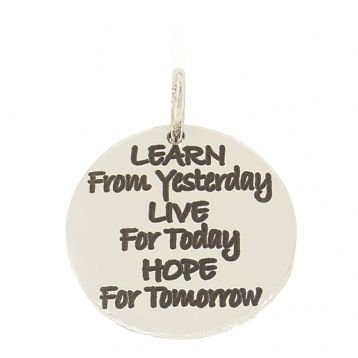 23mm ROUND PERSONALISED NAME MESSAGE COIN PENDANT
