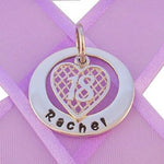 25mm CIRCLE OF LIFE PERSONALISED 18tH BIRTHDAY HEART NAME PENDANT -25mm-KB57-HR2381