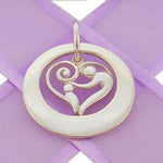 25mm CIRCLE OF LIFE PERSONALISED MOTHER BABY HEART NAME PENDANT -25mm-KB57-KB47-SS