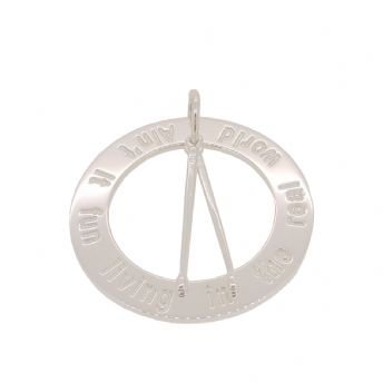 25mm CIRCLE OF LIFE DRUMSTICKS PERSONALISED PENDANT NECKLACE
