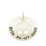 27mm CIRCLE OF LIFE FAMILY TREE OF LIFE PERSONALISED NAME PENDANT