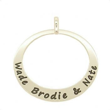35mm CIRCLE OF LIFE PERSONALISED NAME PENDANT