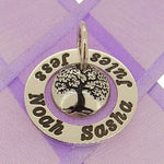 25mm CIRCLE OF LIFE PERSONALISED FAMILY NAME PENDANT NECKLACE TREE OF LIFE -25mm-KB52-JR
