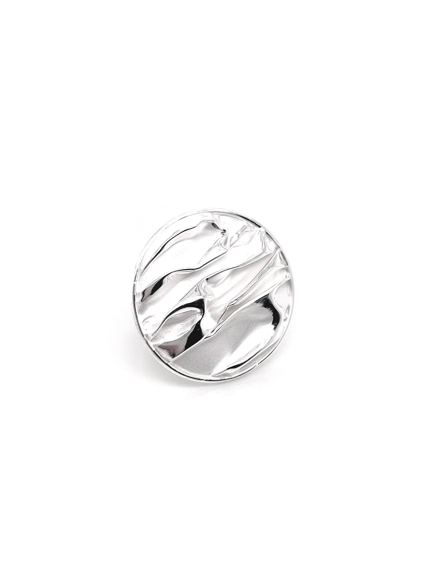 Waves of Love Sterling Silver 33mm Wide Circle Ring