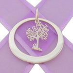 33mm CIRCLE OF LIFE PERSONALISED TREE OF LIFE NAME PENDANT -33mm-KB58-SS-KB60